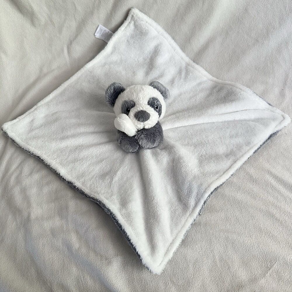 Carters Lovey Baby Security Blanket Plush White Gray Panda Bear 2020